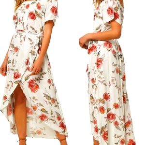 Conners Off the Shoulder Midi Dress